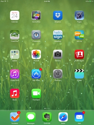 Apple iOS7 Home Screen