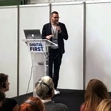 Paolo Margari presenting at Digital First Conference Brussels