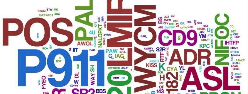 List 1500 acronyms abbreviations internet English