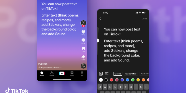 Text Posts by TikTok: the new format to challenge X (Twitter) and Threads