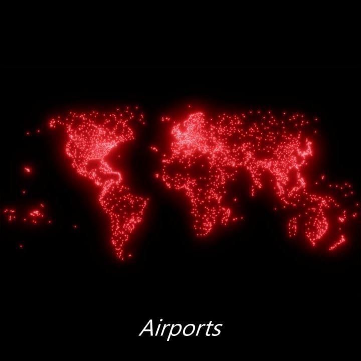 World map 2023 Airports