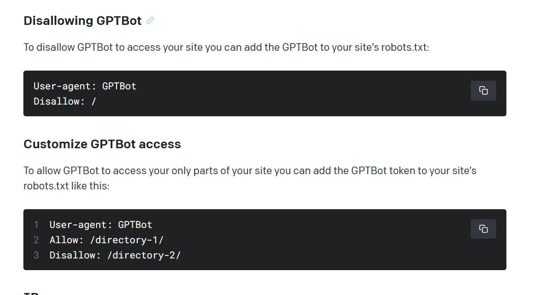 GPTBot via robots.txt